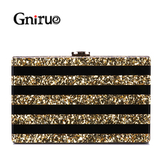 New Black Patchwork Acrylic Bags Luxury Sequins Women Messenger Bags Evening Clutch Bag Party Prom Wedding Handbag Purses Wallet 2024 - buy cheap