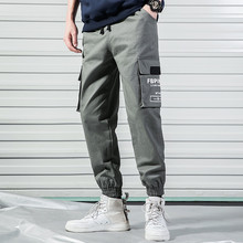EL BARCO Spring Cotton Cargo Pencil Pants Men Army Khaki Hip Hop Streetwear Joggers Black Grey Male Long Casual Trousers Pockets 2024 - buy cheap
