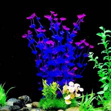 14.2" Aquarium Glow in the Dark Fish Tank Artificial Plant Ornament for Aquarium Fish Tank Decoration Purple Fake Plants Acuario 2024 - buy cheap