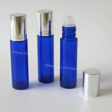 24pcs/lot 10ml Cobalt blue Glass  Essential Oil  Roll On Bottle Roller Ball Bottle For Perfume Cosmetic Vial 2024 - buy cheap