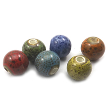 New Leopard Dot 10mm Ceramic Loose Beads Mixed Color Free Shipping (100pcs/lot) 2024 - buy cheap