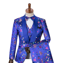 Nuevo traje de estampado de moda Gwenhwyfar, traje de padrinos de boda para hombre, ropa de escenario informal Traje De Hombre 3 Psc 2024 - compra barato