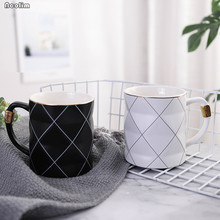 Nordic Personality Nordic Geometry Ceramic Coffee Mug Minimalist Porcelain Juice Cup Coffee Milk Tea Mug Kitchen Accessories 2024 - buy cheap