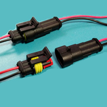 Conjunto de conector de fio elétrico, 5 peças 2 pinos way selado à prova d' água com awg marinho plug selado para carro caminhão barco de motocicleta 2024 - compre barato