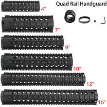 Tactical 4" 7" 9" 10" 12" 15" Free Float Quad Picatinny Rail Handguard  fit On Standard Carbine .223 5.56 AR15 M16 Rifles Mount 2024 - buy cheap
