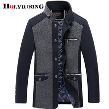 Holyrising casaco de lã de inverno masculino, jaqueta grossa justa cabação masculina roupas de marca 18703 2024 - compre barato