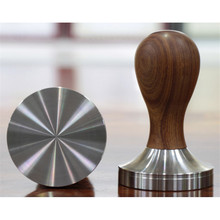 New Stainless Steel 57.5mm 58mm Wooden Handle Coffee Tamper Barista Espresso Tamper Coffee Bean 2024 - buy cheap