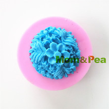 Mom & Pea 0738 Бесплатная доставка Мини в форме цветка из силикона форма для украшения торта помадка 3D форма для торта качество еды 2024 - купить недорого