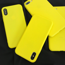 LOVECOM чехол для телефона iPhone 12 Mini 11 Pro Max 6 6S 7 8 Plus X лимонно-желтый карамельный цвет Мягкий ТПУ чехол для телефона 2024 - купить недорого