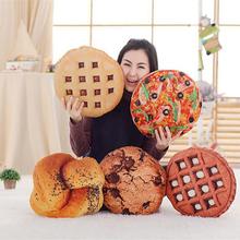 3D Simulation Cookie Pizza Bread Food Soft Nap Pillow Cushion Kids Funny Toys for Children Girls Birthday Gifts 2024 - buy cheap