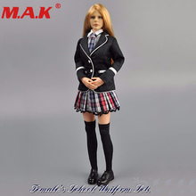 Conjunto de uniforme escolar feminino de 12 ", uniforme de escala 1/6, preto, roupas, modelo, figuras de ação, acessórios de brinquedos 2024 - compre barato