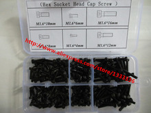 120pcs M1.6 Hex Head Socket Cap Screw Black 12.9 Grade Accessories Kits Bolt M1.6X4/6/8/10/12/16mm 2024 - buy cheap