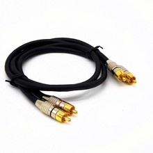 high quality shielding signal interference 2RCA Male Audio Cable Gold-Plated RCA Audio Cable for DVD TV Amplifier music player 2024 - buy cheap