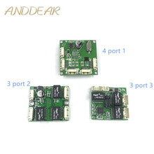 Mini módulo de switch pbc, módulo oem tamanho mini 3/4 portas, interruptores de rede pcb, placa mini módulo interruptor ethernet 10/100mbps odm 2024 - compre barato