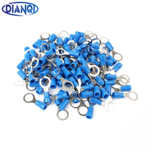 RV2-8 Blue Ring insulated terminal Cable Wire Connector 100PCS/Pack suit 1.5-2.5mm cable Electrical Crimp Terminal 2024 - buy cheap