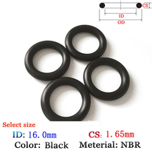 CS1.65mm ID16.0mm NBR Rubber O-Ring Washer Seal Plastic gasket Silicone ring film oil and water seal gasket rubber sealing 2024 - buy cheap