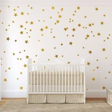 Twinkle Stars Art Cute Wall Stickers Home Nursery Bedroom Lovely Wall Murals Five Point Stars Set Patterned Wallpaper Wm-511 2024 - buy cheap