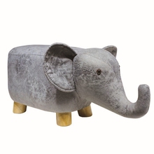 Креативный модный табурет из телячьей кожи с изображением слона бегемота, скамейка, табуретка для детей, табуретка для животных из цельного дерева 2024 - купить недорого