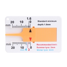 Датчик глубины протектора для автомобиля, мотоцикла, трейлера, Ван колеса, брелок, измерительный инструмент 2024 - купить недорого