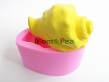 Mom & Pea-molde de silicona para jabón en forma de caracola, decoración para Tartas, Fondant, 3D, grado alimenticio, 0355, Envío Gratis 2024 - compra barato