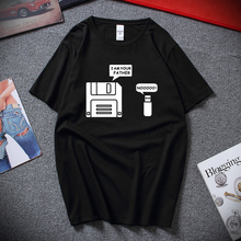 Camiseta de algodão masculina com manga curta, camiseta casual e de malha usb eu sou o seu pai 2024 - compre barato