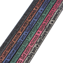XCHARMS-Cordón de cuero plano de escritura en relieve de 5mm, letras Love de escritura en relieve, cuerda de risa, accesorios de joyería, fabricación de joyas para pulsera 2024 - compra barato