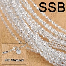 10Pcs 18" 925 Sterling Silver  Jewelry Double Water Wave Necklace Chains Set Lobster Clasps For Pendant 2024 - buy cheap