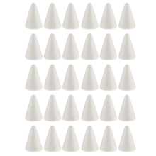 30 peças molde de cone de espuma branca, isopor para artesanato, cor de lama, decorações de festa de aniversário diy, artesanato infantil, 68x23mm 2024 - compre barato