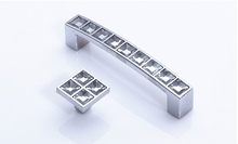 UNILOCKS-Colección de diseñador Manija de gabinete de cristal cromado en aleación de Zinc, diámetro de 27x27 MM, transparente 2024 - compra barato