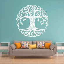 Tree Wall Decals Tree Of Life Wall Decal Mandala Circle Trees Vinyl Wall Mural Removable Home Decoration Yoga Decor L819 2024 - buy cheap