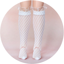 New 1 Pair Lace Socks White cross grain knee highs socks for blyth azone s ob24 1/6 dolls accessories socks for dolls 2024 - buy cheap