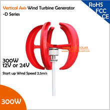 Vertical Axis Wind Turbine Generator VAWT 300W 12/24V D Series Light and Portable Wind Generator Strong and Quiet 2024 - buy cheap