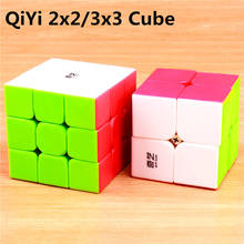 QIYI 2x2x2 и 3x3x3 Магическая скорость qiyi cube stickerless профессиональные Кубики-головоломки QIDI и Warrior обучающие игрушки для детей 2024 - купить недорого