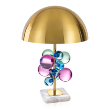 Lámpara de mesa de bola de cristal, posmoderna, minimalista, creativa, de diseño, para sala de estar, estudio, dormitorio, mesita de noche, E27 2024 - compra barato