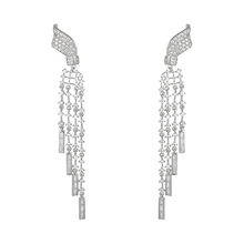 YAN MEI  New Design New Arrival Statement White Gold Color AAA CZ Dangle Earrings Luxury Jewelry for Woman GLE4625 2024 - buy cheap
