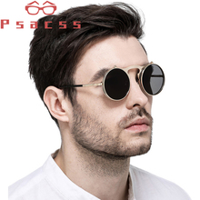 Psacss NEW Steampunk Sunglasses Women Men Flip Cover Vintage Metal Glasses Brand Designer Women's Mirror Lunette De Soleil Femme 2024 - buy cheap