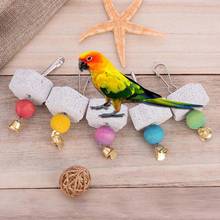new arrival Parrot Mouth Grinding Blah Stone Bird Toy Molar Stone Cage Toys Parakeet Cockatiel Budgie Products 2024 - buy cheap