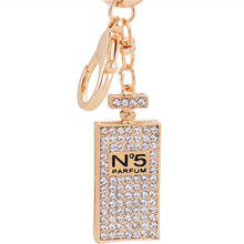 Creative Perfume Bottle Key Chains Handbag Keychains Fashion Metal Keyrings For Women Bag Charm Pendant Car Key Ring Men Gifts 2024 - buy cheap
