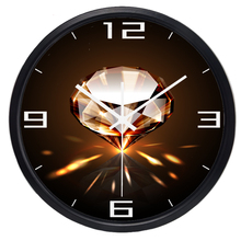 Reloj de pared de diseño de tienda de diamantes, decoración del hogar, multicolores, silencioso, bonito reloj de cristal parpadeante 2024 - compra barato