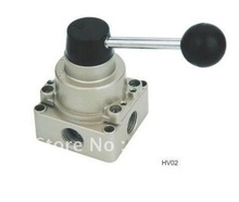 1pcs HV-02 4 way 3 position 1/4" BSPT Pneumatic Hand Lever Valve Center Closed 2024 - buy cheap