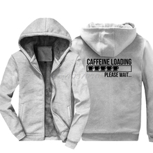 Men Hoodies Winter Cotton Caffeine Loading Funny Hipster Coffee Drinker Sweatshirt Hip Hop Jackets Keep Warm Hoody Streetwear 2024 - buy cheap