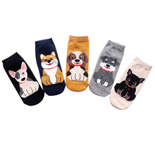 Mulheres Meias 10 pares/lote Engraçados Dos Desenhos Animados Das Mulheres Meias De Algodão Invisível Meias Harajuku Meias Respirável com Estampa de Animal Bonito Feliz 2024 - compre barato