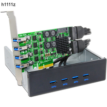 Placa de controle para computador h1111z, placa pcie usb 3.0 de controle pci-e/pci express usb 3.0 + 5.25 usb 3.0, componentes de computador de painel frontal 2024 - compre barato