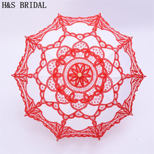 H&S BRIDAL Umbrella Vintage Victorian Lace Manual Opening Wedding Umbrella Bride Parasol For Wedding Shower Umbrella Decoration 2024 - buy cheap