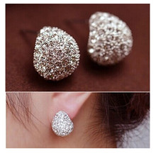 Fashion Accessories Sparkling Multicolor Crescent Stud Earrings for Women ED409 2024 - buy cheap