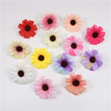 20Pcs 4cm Daisy Flower Heads Mini Silk Artificial Flowers Wreath Scrapbooking Home Wedding Decoration Fake Flower Accessories 2024 - buy cheap