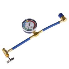 R134A DIY Recharge Hose Tap Gauge Fluorine Form Valve Snow Refrigeration Tool Fluoride Tool 0-120 PSI Refrigerant Pressure Gauge 2024 - buy cheap