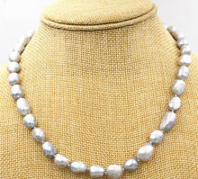 New 8-9MM  GRAY REAL BAROQUE CULTURED PEARL NECKLACE 2024 - buy cheap