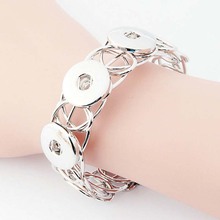 Pulsera con botón a presión de 18mm estilo geométrico Rock 275 Retro exagerado brazalete intercambiable amuleto joyería para Mujeres Hombres regalo 2024 - compra barato