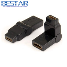 Переходник с Mini HDMI C типа «мама» на HDMI «мама» с углом поворота 180 градусов 2024 - купить недорого